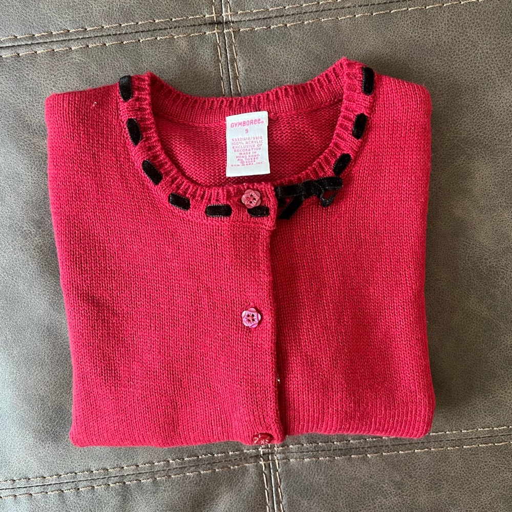 Gymboree Red Sweater with Black Trim